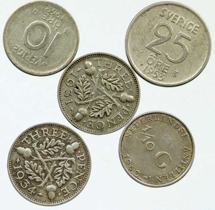 楽天WORLD RESOURCE【KING店】シルバーワールドコイン 5枚セット 本物コレクション ヴィンテージグループ お得ギフト i115498