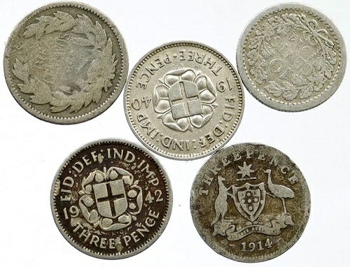 楽天WORLD RESOURCE【KING店】シルバーワールドコイン 5枚セット 本物コレクション ヴィンテージグループ お得ギフト i115507