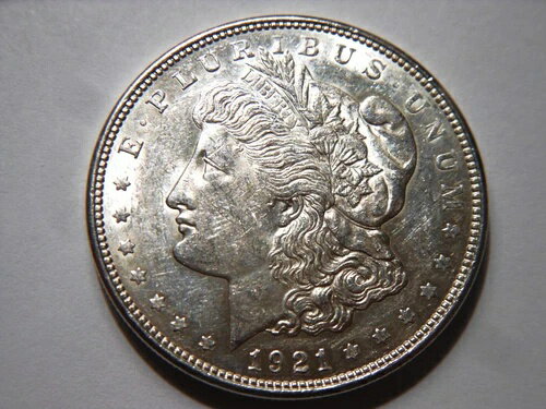 1921-D CH BU+ モルガン銀貨、どんなコレクションにもぴったりの素晴らしい*高品位*コイン