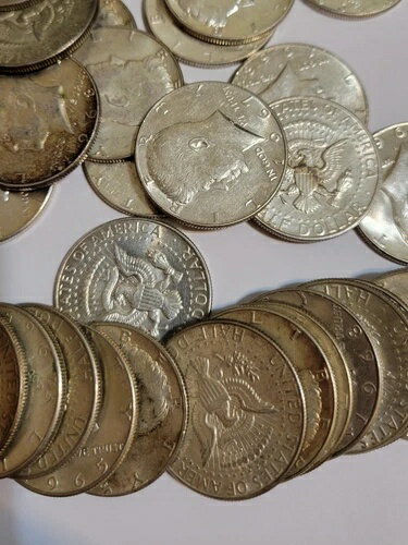 1965-1969年製 40%銀ケネディハーフダラー(20枚)のロット。80枚入手可能。