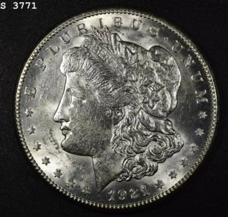 1921-S モルガン銀貨「CH BU」*1点目以降送料無料*