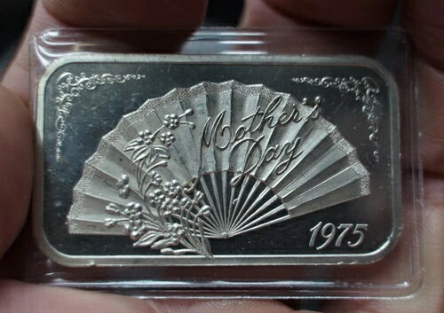 1975年 母の日 1オンス .999 純銀バー マディソンミント C614