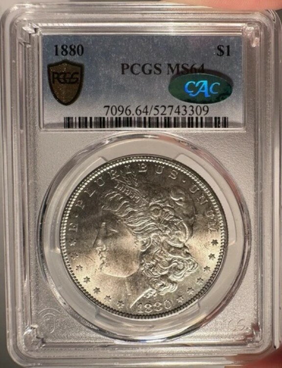 1880年 $1 PCGS MS 64 CAC モルガン銀貨