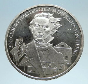2003年 ドイツ 化学者 ユストゥス・フォン・リービッヒ 純正プルーフ銀貨 i75020