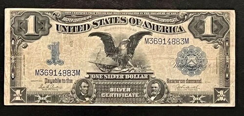 1899年 1ドル銀券 ブラックイーグルノート、パーカー・バーク、VF Fr#232