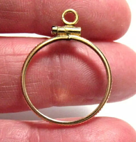 12Kゴールドフィルドコインベゼルペンダント 18.25mm 0.5グラム #45