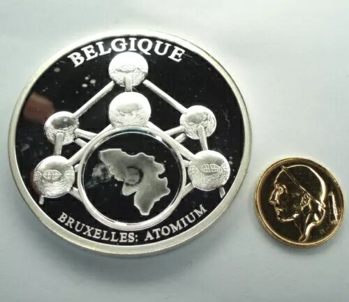 ヨーロッパ通貨 ベルギー ブリュッセル - アトミウム 1993 BU プルーフメダル COA付き B7