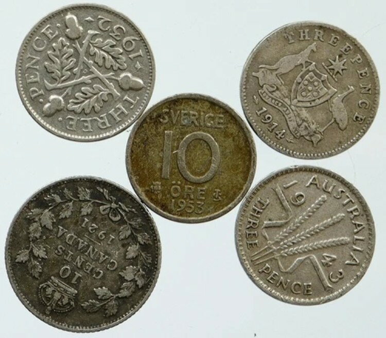 楽天WORLD RESOURCE【KING店】シルバーワールドコイン 5枚セット 本物コレクション ヴィンテージグループ お得ギフト i115485