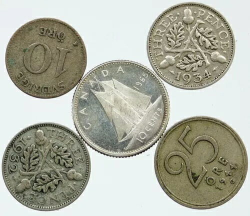 楽天WORLD RESOURCE【KING店】シルバーワールドコイン 5枚セット 本物コレクション ヴィンテージグループ お得ギフト i115495