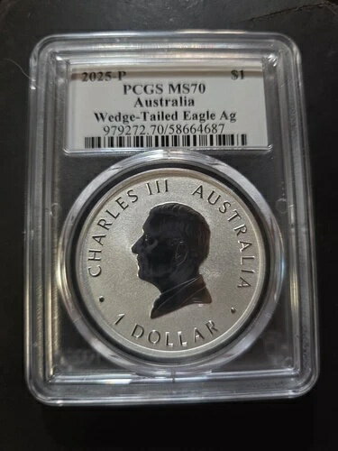 WORLD RESOURCEKINGŹۤ㤨2025-P ȥꥢ åơ륤 PCGS MS70 ȥ֥쥤 1 .999 СפβǤʤ93,500ߤˤʤޤ