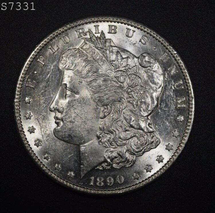 1890-S モルガン銀貨「CH BU」*2点目以降送料無料*
