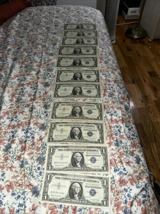 1957年b 1ドル銀券(3)