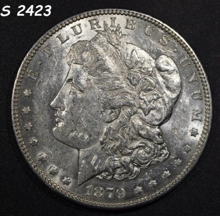 1879-S「Rev Of 78」モルガン銀貨「AU+」*1点目以降は送料無料*