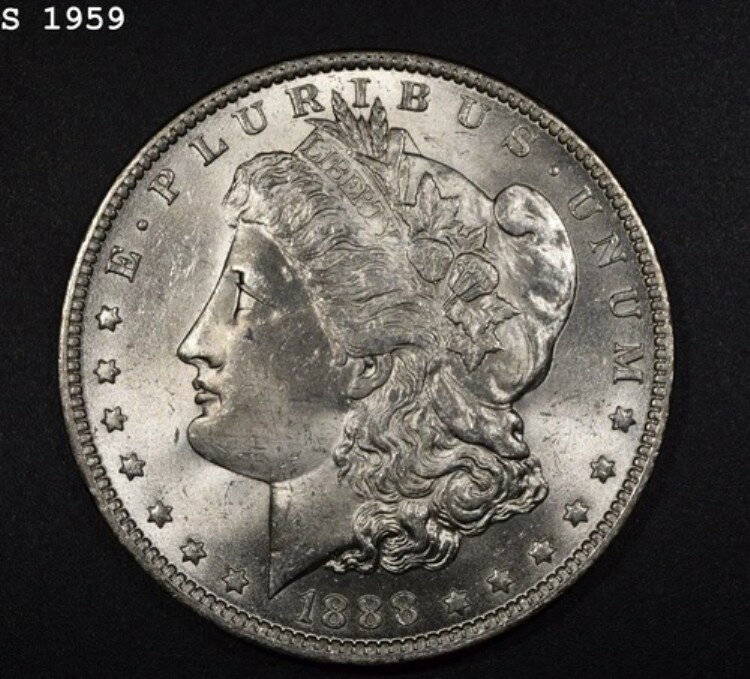 1888-O モルガン銀貨「GEM BU」*1点目以降送料無料*