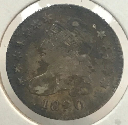 1820年製 キャップドバストダイムと小さな0銀貨(3)