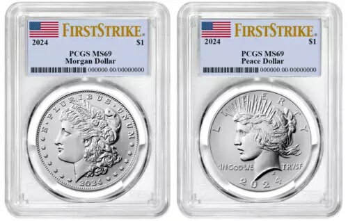 2024年 1ドル モルガン＆ピース銀貨