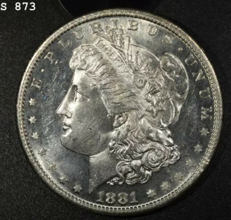 1881-S モルガン銀貨「VCH BU DMPL」*1点目以降は送料無料*