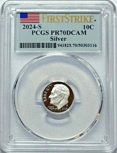 2024-S 10セント シルバー ルーズベル