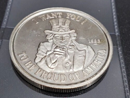 アンクル・サム、アメリカを誇りに思ってほしい - 1オンス .999 シルバー 1988年ラウンド