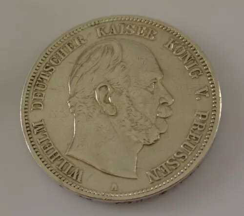 5マルク銀貨 / ドイツ皇帝ヴィルヘルム5世 プロイセン王 / 1876年 A-