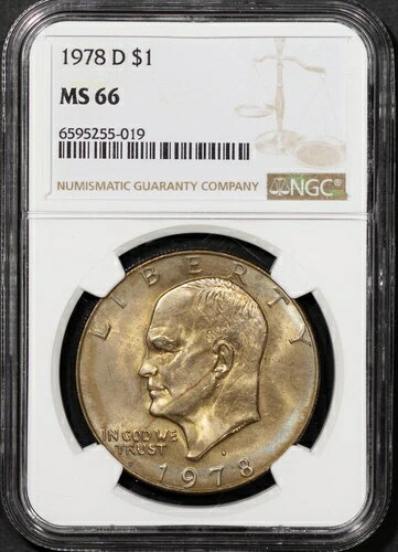 1978-D 1ドル アイゼンハワー ダラー MS 66 NGC # 6595255-019