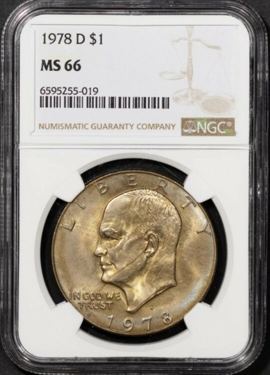 WORLD RESOURCE【KING店】の1978-D 1ドル アイゼンハワー ダラー MS 66 NGC # 6595255-019｜アングル3