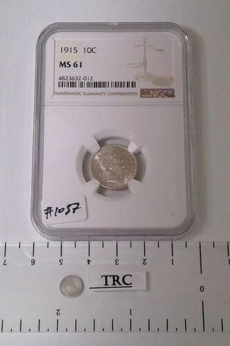 1915 Silver Barber Dime key Date Brilliant very RARE very appealing #1057商品について販売者メモ「1915年製 シルバー バーバー ダイム キー デイト ブリリアント 非常に希少な、美しいコイン #1057」額面 10セント流通/非流通コイン バーバー組成 銀発行年 1915年認証番号 482363-012打刻タイプ ビジネス純度 0.9グレード MS 61製造国/地域 アメリカ合衆国認証 NGC注意事項※以下の注意事項をご理解のうえ、ご購入ください■ 鑑定済みコイン・紙幣について各種コイン・紙幣の鑑定機関（NGC、PCGS、PMGなど）は、収集品の真贋鑑定およびグレーディングを行う専門機関です。鑑定後の商品は、専用ケース（スラブ）に封入され、状態を示すグレードが付与されます。■ グレードについてグレードはコイン・紙幣自体の状態を評価するものであり、ケース自体の品質や状態を保証するものではありません。製造・輸送時の影響により、以下のような状態が発生する場合がございます。- 軽微なスレ傷・拭き傷（特に光の角度で見えるもの）- ケース内部のホコリ・小さな異物（鑑定機関の検品基準を満たしている場合）- ラベルのズレ・わずかな傾きこれらは鑑定機関の基準内であり、返品・交換の対象とはなりませんのでご了承ください。■ ラベルの種類について各鑑定機関では、コイン・紙幣の状態や鑑定の結果に応じて異なるラベルが付与されます。- 通常ラベル（Standard/Regular）：一般的なグレード付き鑑定済みコイン・紙幣- オーセンティック（Authentic）：グレードなしで真贋のみ保証- 詳細グレード（Details）：クリーニング跡やエッジのダメージがあるが本物と認定- 特別ラベル（Special Label）：記念版や特定のデザインの限定ラベル - 例：NGC「Early Releases」「First Releases」、PCGS「First Strike」 などグレードやラベルの種類は、商品画像および説明文をご確認のうえ、ご購入ください。■ 在庫状況について当店の商品は海外から取り寄せております。ご購入のタイミングによっては在庫切れとなる場合がございます。その際はご連絡のうえ、ご注文をキャンセルさせていただく場合がございますので、あらかじめご了承ください。■ ご注文後のキャンセルについてご注文と同時に商品のお取り寄せを開始するため、お客様都合によるキャンセルは承っておりません。■ 配送についてお届けまでに通常2〜3週間ほどかかります。海外の祝日や天候、税関手続きにより通常より配送が遅れる可能性がございます。■ 保証について商品説明に英語で「保証（warranty）」と記載があっても、日本国内では適用されませんのでご了承ください。 当店では、商品到着後7日以内の初期不良に限り、対応させていただきます。 （返品規約の詳細については、楽天市場内の会社概要欄下部をご参照ください。）■ 商品の色・素材感について撮影環境やモニター設定により、実際の商品と色味や質感が異なる場合がございます。■ 価格変動について希少性の高い商品は市場価格の変動により、追加料金をお願いする場合がございます。追加料金に同意いただけない場合には、ご注文のキャンセルが可能ですので、ご安心ください。■ その他サービスについて海外製品の輸入代行も承っております。ショップに掲載されていない商品でもお探し可能ですので、お気軽にご相談ください。尚、業者販売（業販）や複数購入の場合、割引対応も可能です。ご希望の方はお問い合わせください。