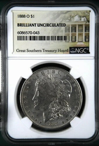 1888年 O モルガン銀貨 NGCブリリアント未流通(3)