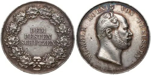 メダル - ヴィルヘルム5世プロイセン国王を最もよく守る銀メダル - 上質