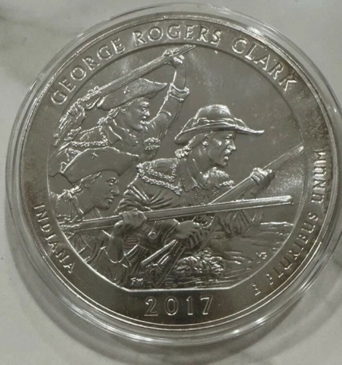 2017 5オンス シルバー ATB ジョージ・ロジャース・クラーク コイン BU