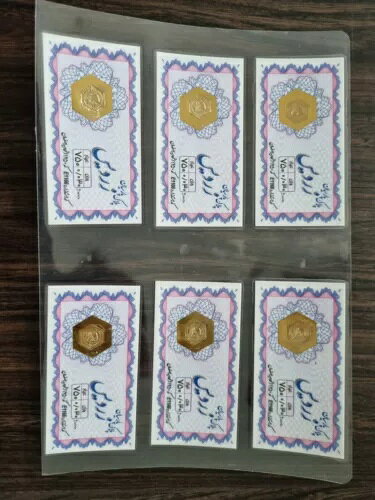 本物の18カラット金貨 約0.03グラム x6