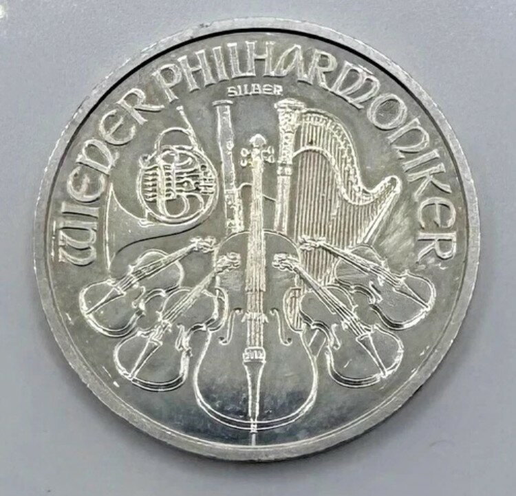 2015年 オーストリア 1.5ユーロ ウィーン・フィルハーモニー管弦楽団 1トロイオンス .999 銀貨 未使用