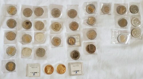 記念コイン33枚 ダブルイーグル 銀貨 金貨 ケネディ レーガン ブッシュ大統領