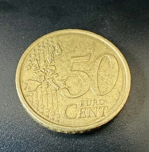 希少コイン 50ユーロセント 2002年 イタリア
