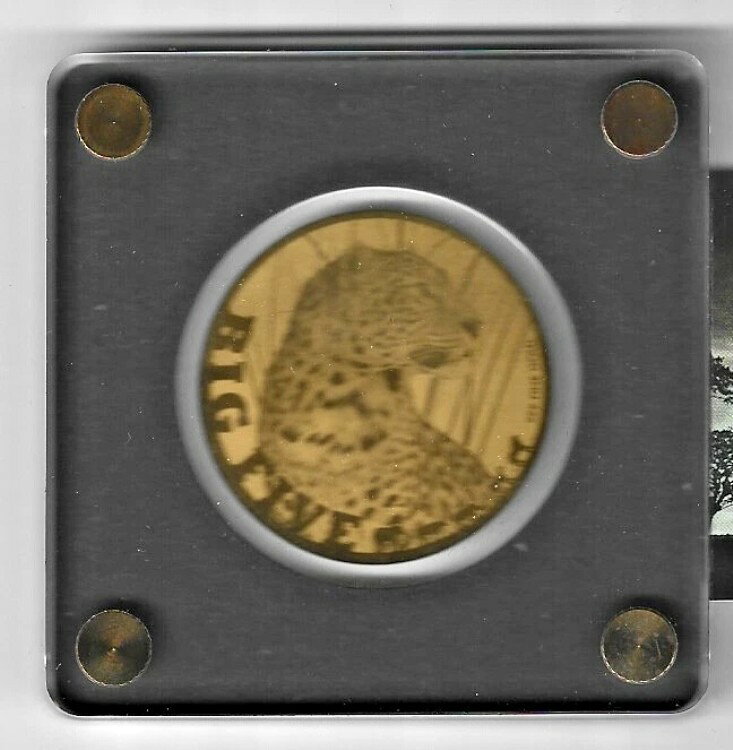 金貨 - チャド 5000 金貨 ビッグファイブ レオパード 1/200オンス 999 ゴールド 3