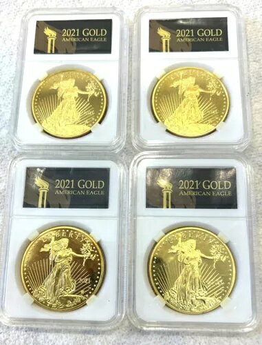 (4) 2021 - 1オンスアメリカンイーグル金貨コピーケース付き高品質ギフト