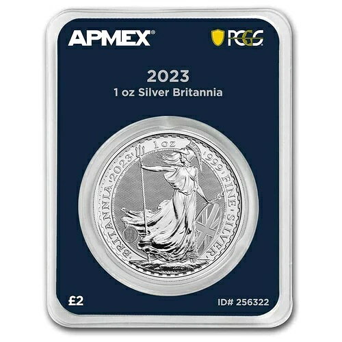 2023年 GB 1オンス シルバー ブリタニア MintDirect? Premier + PCGS? (クイーン)