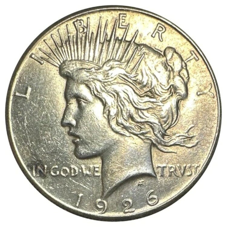1926年製 アメリカ製 銀貨 未流通 ピース 1ドル - 美しい微妙な色調