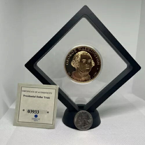 ジョージ・ワシントン 1 ドル金貨 アメリカ造幣局 展示ケース入り ???????