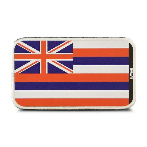 World Currency - Coins - 1オンス カラー化スタッキング アクロス アメリカ ハワイ州旗 シルバーバー (新品)