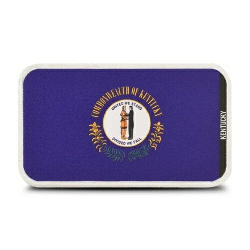 1オンス カラー化スタッキング アクロス アメリカ ケンタッキー州旗 シルバーバー（新品）