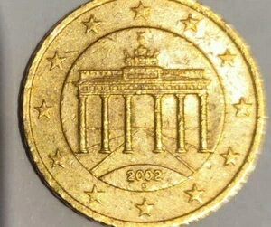 2002年ドイツ50セントユーロ硬貨。希少なコレクターズアイテム