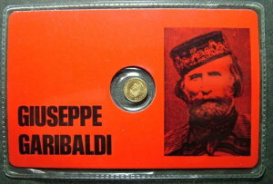トークン イタリア ジュゼッペ・ガリバルディ 小型金貨 8kt 密封カード入り