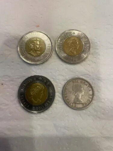 World Currency - Coins - カナダコイン 4枚セット 1996/61/2014/2007 エリザベス女王