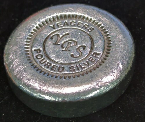 5オンス イェーガー シルバーボタン ハンドポア .999 純銀 #0588 (JW197)