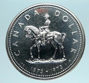 1973年 カナダ エリザベス2世 王立カナダ騎馬警察 警察馬 プルーフ銀貨 i83362
