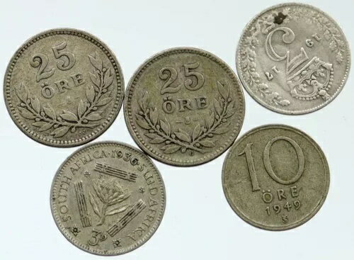 楽天WORLD RESOURCE【KING店】シルバーワールドコイン 5枚セット 本物コレクション ヴィンテージグループ お得ギフト i115662