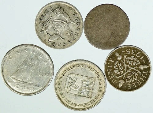 楽天WORLD RESOURCE【KING店】シルバーワールドコイン 5枚セット 本物コレクション ヴィンテージグループ お得ギフト i115754