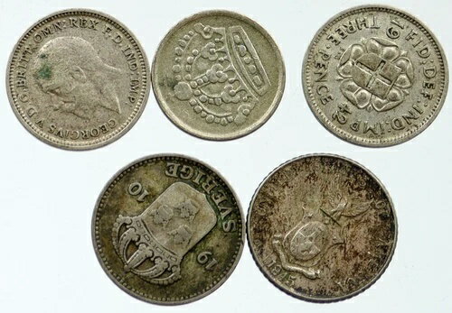 楽天WORLD RESOURCE【KING店】シルバーワールドコイン 5枚セット 本物コレクション ヴィンテージグループ お得ギフト i115637