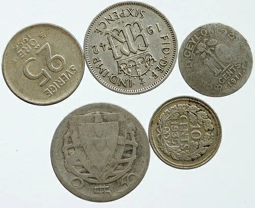 楽天WORLD RESOURCE【KING店】シルバーワールドコイン 5枚セット 本物コレクション ヴィンテージグループ お得ギフト i115405